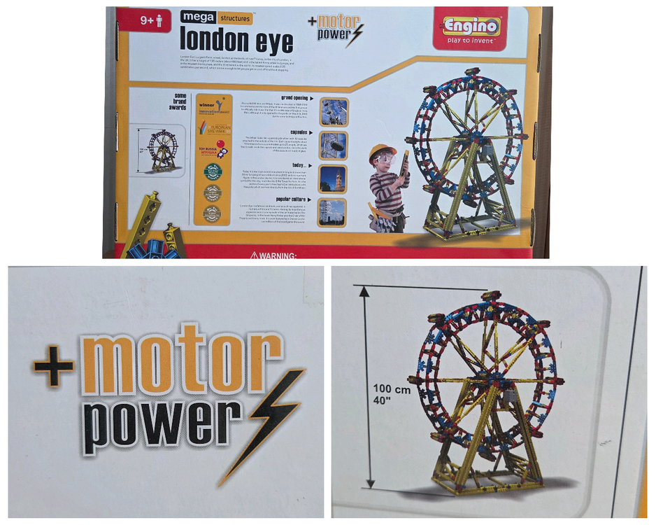 엔지노 대형 대관람차 런던아이 ENGINO LONDON EYE 수입블럭 & 모터--8