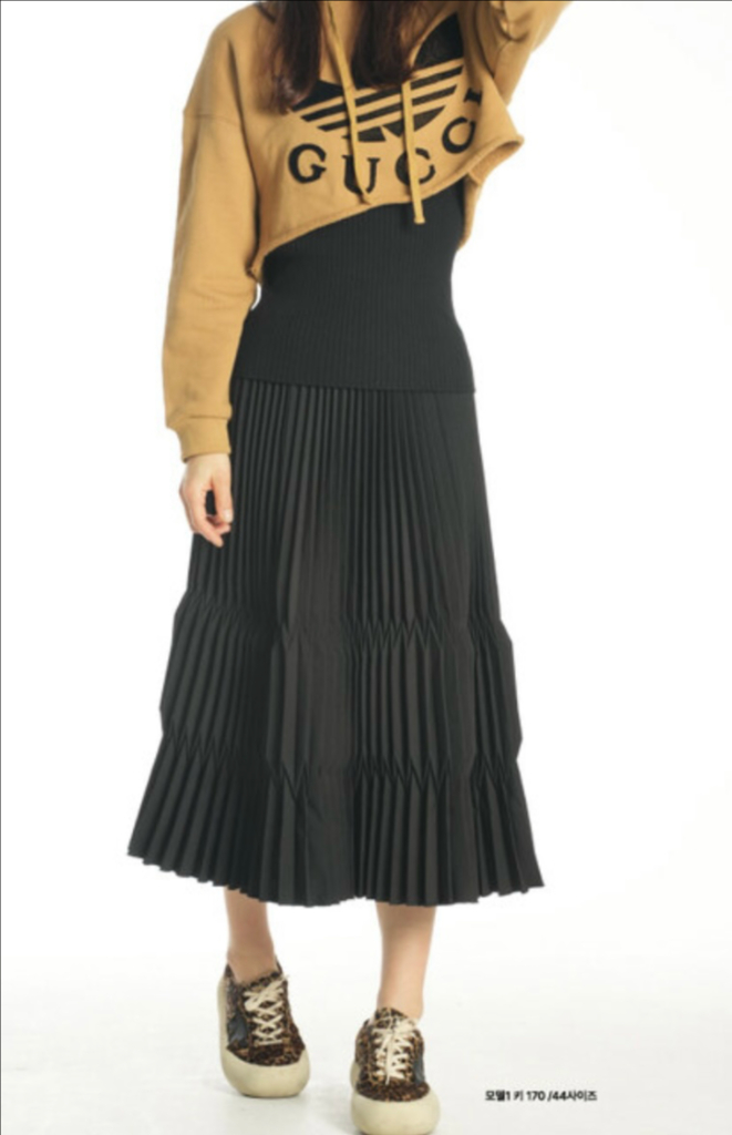 플리에 플리츠스커트 주름스커트 블랙 새상품 프리사이즈 / 블랙스커트 롱스커트/plie x jmade / plie p 이미지