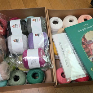 돌리코튼 레이스 실(전색상_53색)+명작동화손뜨 개도서