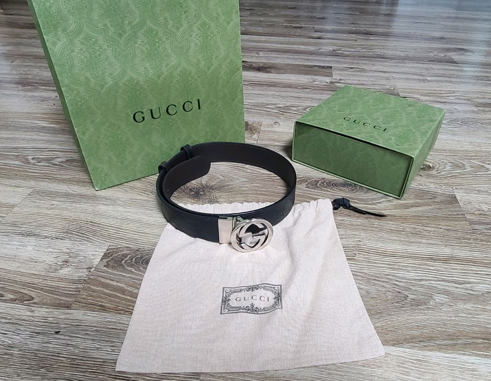 구찌 인터로킹 리버서블 벨트 28 29 30 GGgg벨트명품바이커백크로스백루이비통디올셀린느자켓수트에르메스생로랑--0