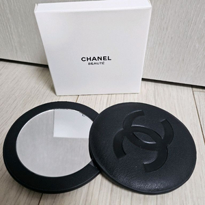정품) 샤넬 블랙 원형 양면 거울 (코스메틱)