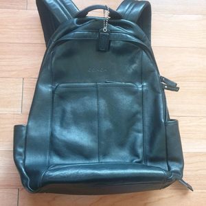 코치 남성 가죽 백팩 해리티지 웹 레더 이미지