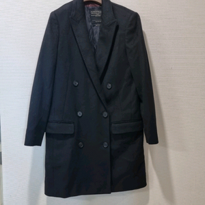 올세인츠 블랙 캐시미어 더블 코트
