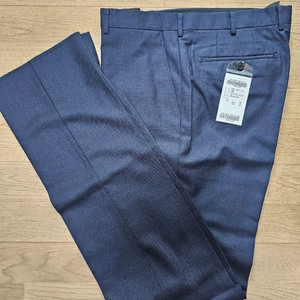 남성 정장 바지 순모 체크네이비 34 춘추복 새상품