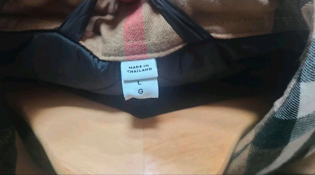 버버리 체크 퀼팅 자켓 L 이미지