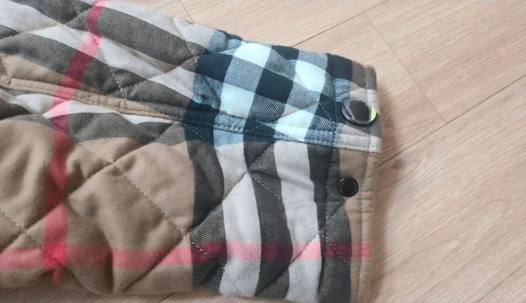 버버리 체크 퀼팅 자켓 L 이미지