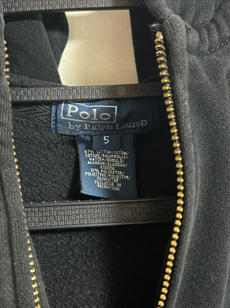 폴로 키즈 후드집업 블랙--3