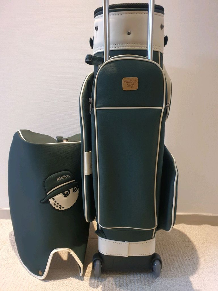 국내당일발송 말본골프백 캐디백 트롤리 바퀴형 그린 이미지