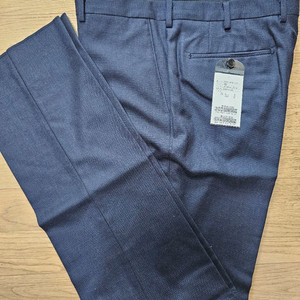 남성 정장 바지 순모 체크네이비 36 춘추복 새상품