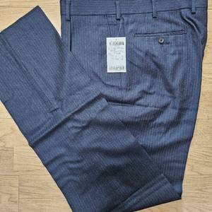 남성 정장 바지 실크혼방 체크네이비 36 춘추복 새상품