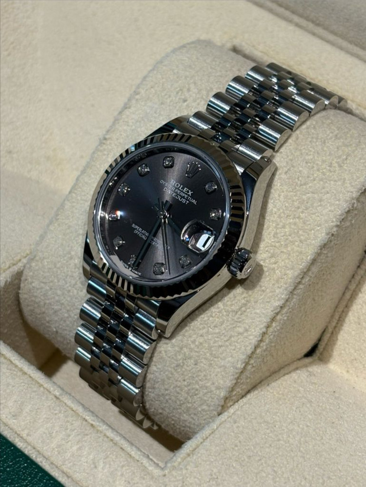 롤렉스 데이트저스트 31 스틸 다크그레이 다이아몬드 이미지