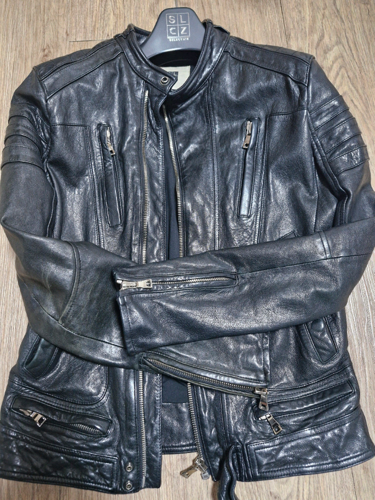 셀렉티즘 블랙 양가죽 자켓 L--1