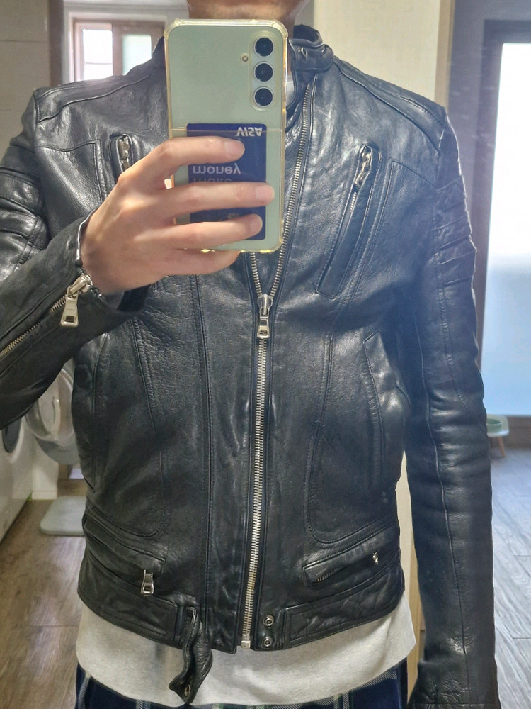 셀렉티즘 블랙 양가죽 자켓 L--7