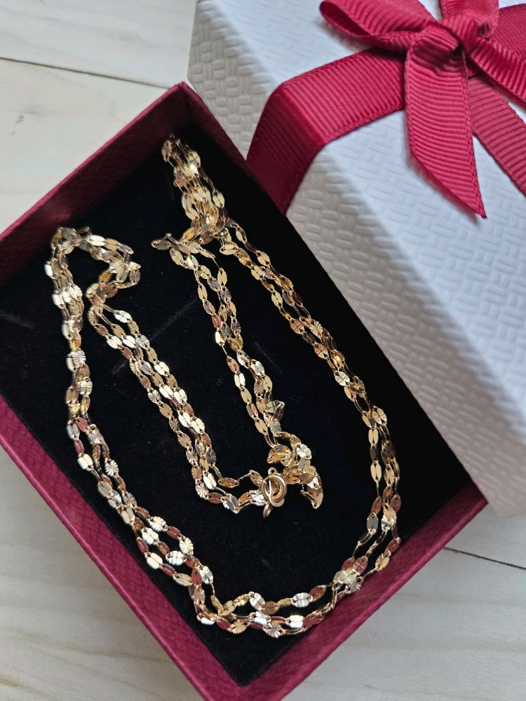 14k골드3줄체인목걸이 (14k 18k 이미지