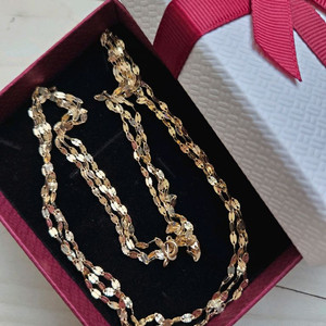 14k골드3줄체인목걸이 (14k 18k 이미지