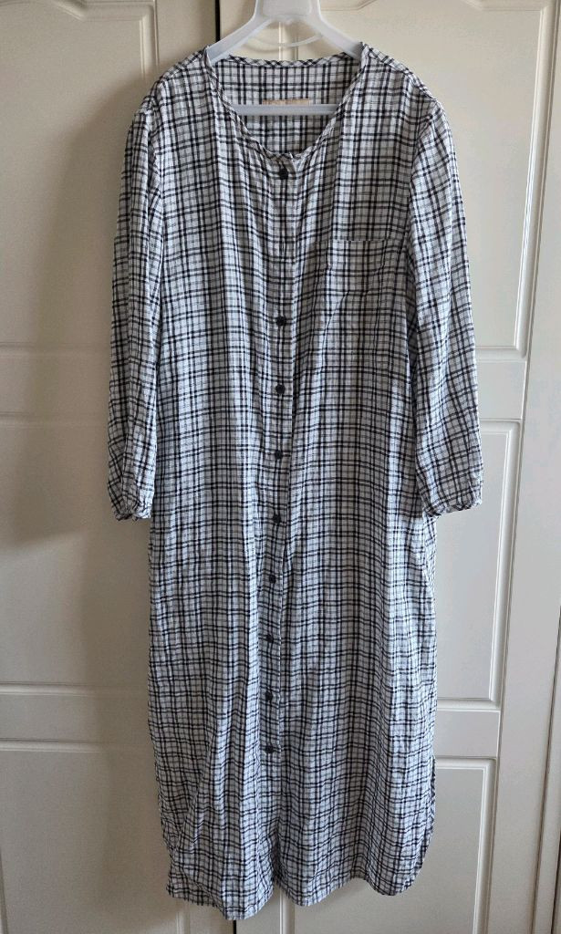 빈폴레이디스 리넨 모노체크 밸티드 원피스 90 이미지