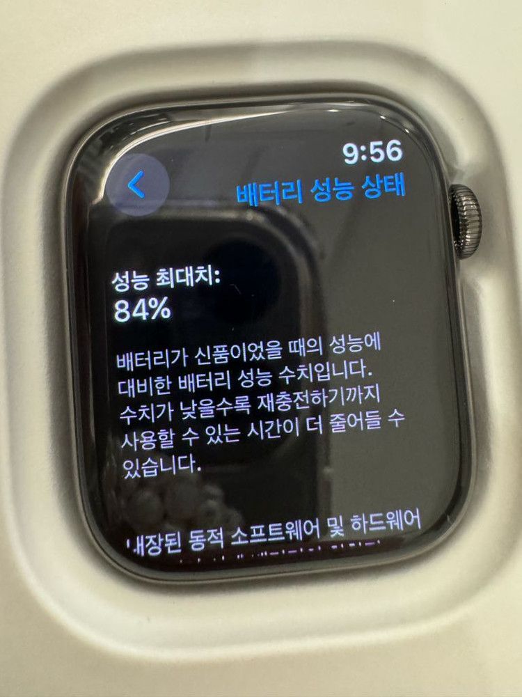 애플워치8 45mm 스테인리스 셀룰러 그래파이트 밀레니즈루프 풀박스 이미지