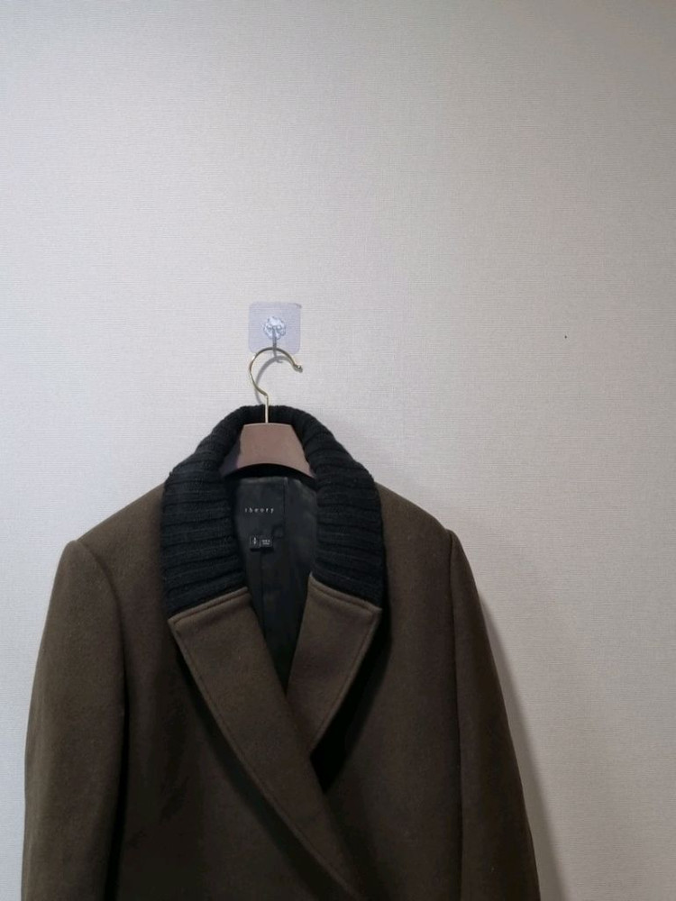 Theory띠어리 니트카라 울캐시미어 코트--1