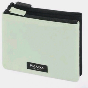 (미사용 새제품) 프라디 뷰티 그린 블랙 더블 파우치 새것