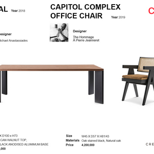 까시나 Cassina 식탁 + 의자4 다이닝 세트 (전시품 / 새상품 / 피에르잔느레)