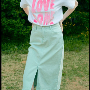 STUDIO LUXE 스튜디오럭스 파스텔 데님 롱스커트 롱치마 이미지