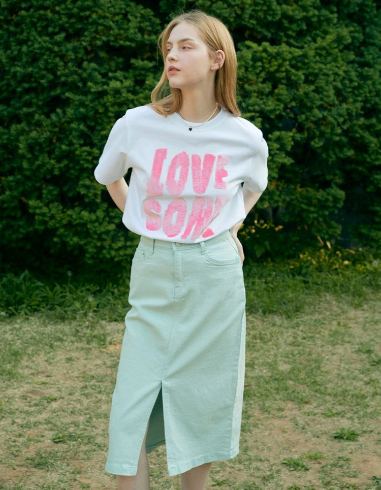 STUDIO LUXE 스튜디오럭스 파스텔 데님 롱스커트 롱치마 이미지