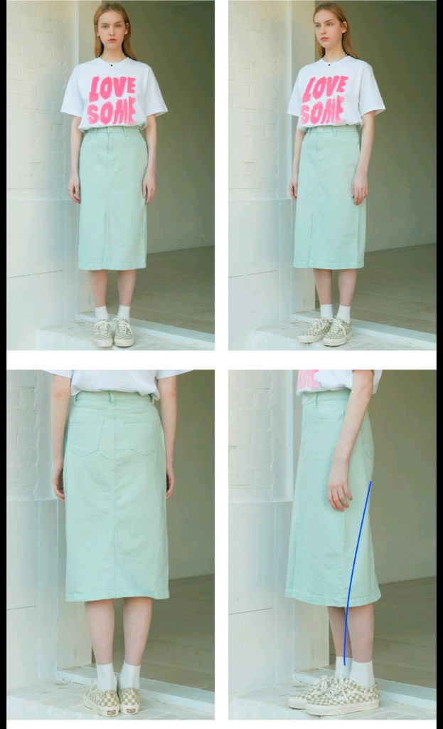 STUDIO LUXE 스튜디오럭스 파스텔 데님 롱스커트 롱치마 이미지