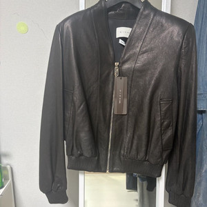 미샤 가죽 봄버 자켓55