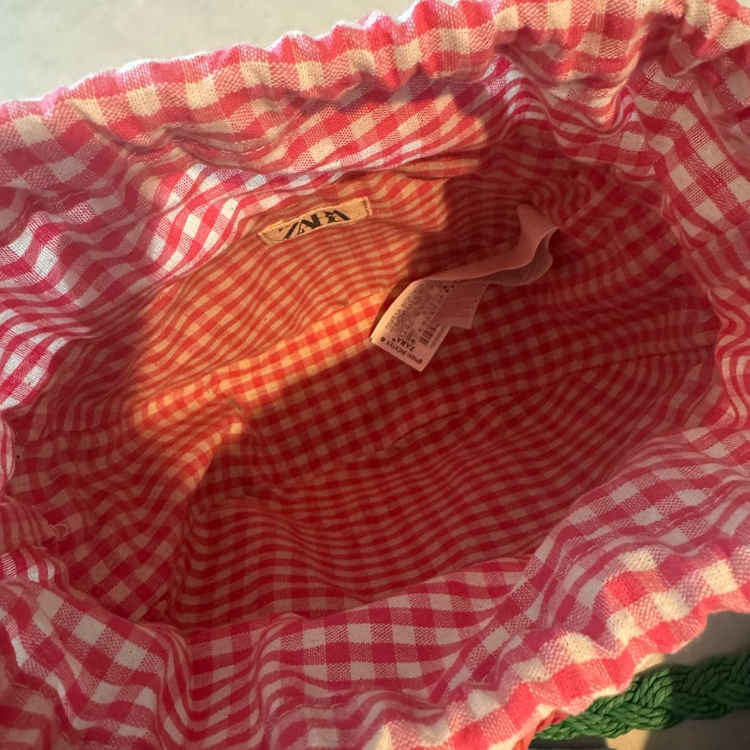 [새상품] 자라 키즈 수박 라탄 크로스백 가방 이미지