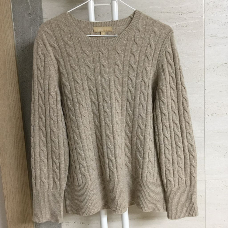 빈폴 울 캐시미어 케이블 니트 90 이미지