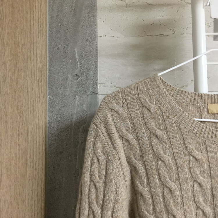 빈폴 울 캐시미어 케이블 니트 90 이미지