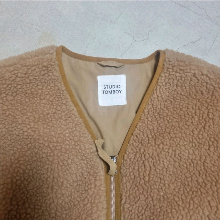 스튜디오 톰보이 뽀글이 집업 프리사이즈--2