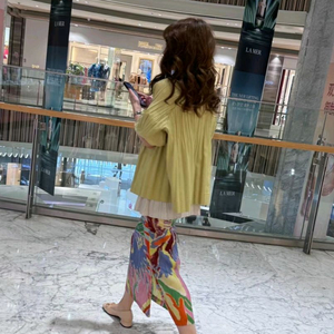 플리츠플리즈 스무스 코트 아이보리