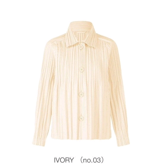 플리츠플리즈 스무스 코트 아이보리--2