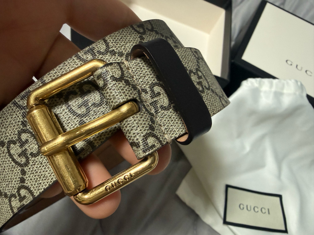 구찌 스네이크 수프림 벨트 95 38 사이즈 판매합니다--2