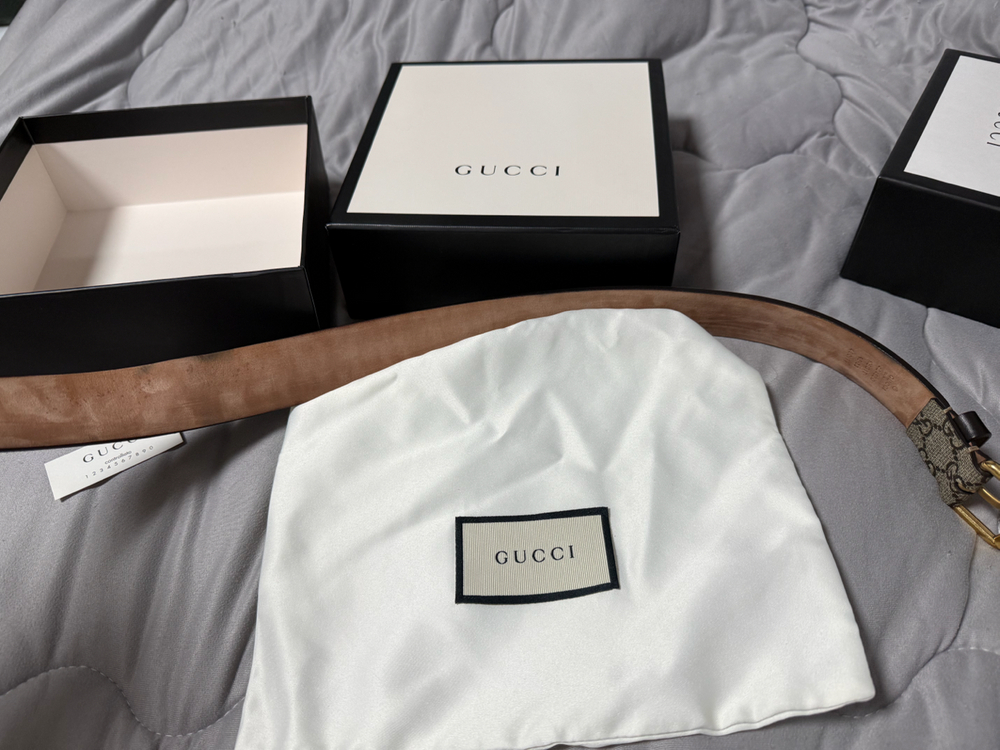 구찌 스네이크 수프림 벨트 95 38 사이즈 판매합니다--4