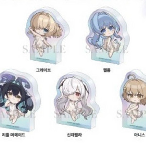 승리의 여신 니케 전시회 한정 데포르메 코릇토 아크릴 피규어 5종 미개봉 미사용 새상품 이미지