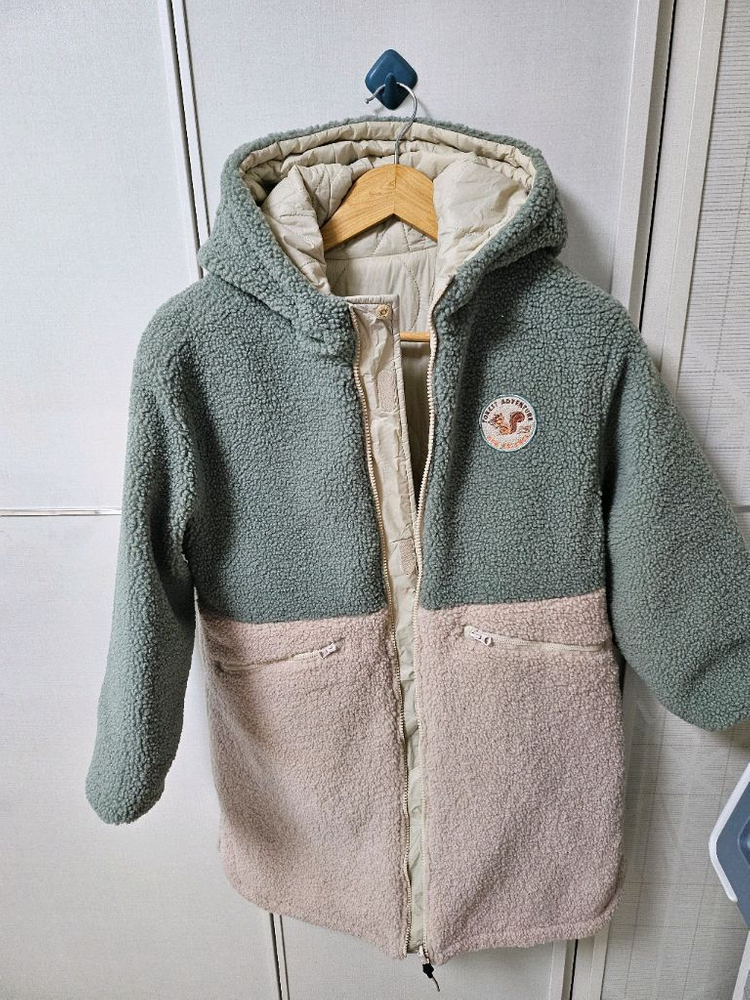 뉴발란스 키즈 리버서블 뽀글이 퀄팅 자켓 150사이즈--5