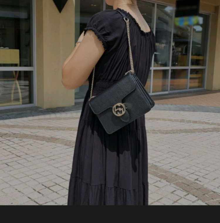 구찌 인터로킹 스몰 체인백 크로스백 체인스트랩테수토호보백버킷백백팩복조리구찌루이비통에르메스샤넬디올셀린느발렌시아가마르지 이미지