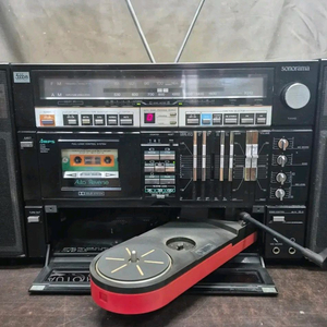 [추억의레트로 정상동작품] 삼성 소노라마 FM/카세트(오토리버스)/턴테이블 3콤보 붐박스 이미지