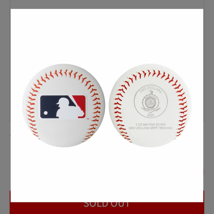 떨이]니우에 MLB 순은 99.9% 1온즈 은화 한정판 팝니다 이미지