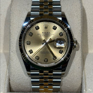 롤렉스 데이트저스트 36 옐로골드 콤비 샴페인 다이아몬드 이미지