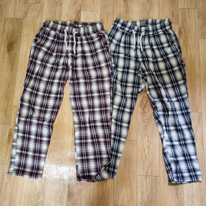 체크 고무밴딩 바지 일괄판매