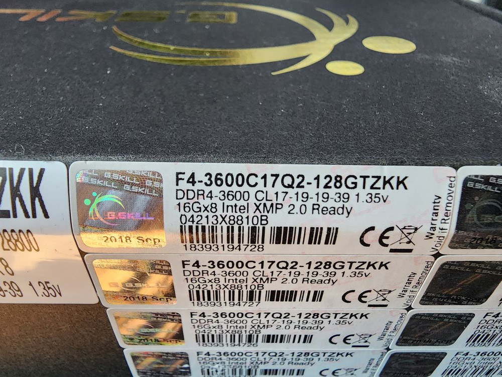 [미사용 새제품]GSKILL TridentZ DDR4-3600 CL17 16G 고성능 메모리--2