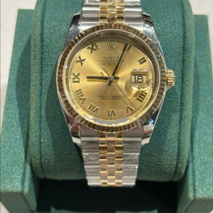 롤렉스 데이트저스트 36 옐로골드 콤비 샴페인 로만 이미지