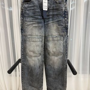 준지 25fw 더티 데님 포켓 블루 팬츠 청바지 46사이즈 팝니다 이미지