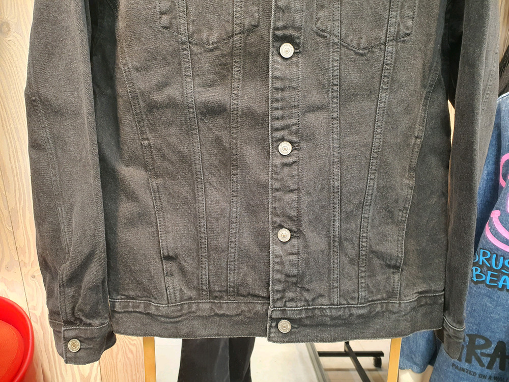 [L] 86로드(86ROAD) 흑청 데님 자켓 오버핏 (실측 가슴 61)--2