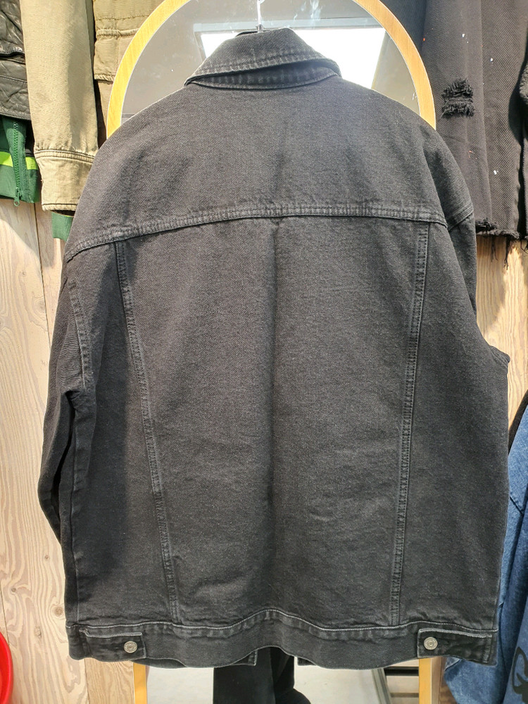 [L] 86로드(86ROAD) 흑청 데님 자켓 오버핏 (실측 가슴 61)--5