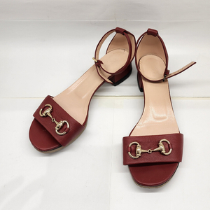 구찌 466707 스트랩 홀스빗 샌들 버건디 38 이미지