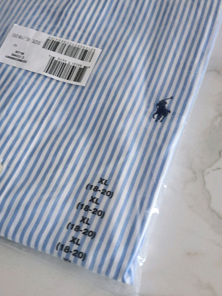 (새상품) 폴로 랄프로렌 보이즈 빅키즈 스트라이프 포플린 셔츠--4